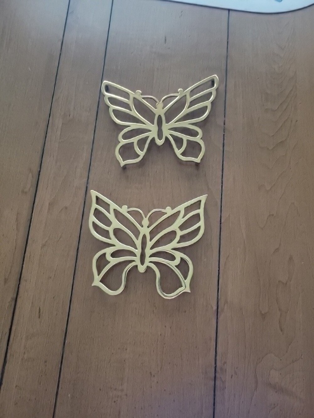 Vintage Brass Butterfly Trivets